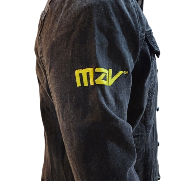 Logan Paul Utility Trucker Jacket in Black Cotton Spandex Blend Size XL - Picture 10 of 16